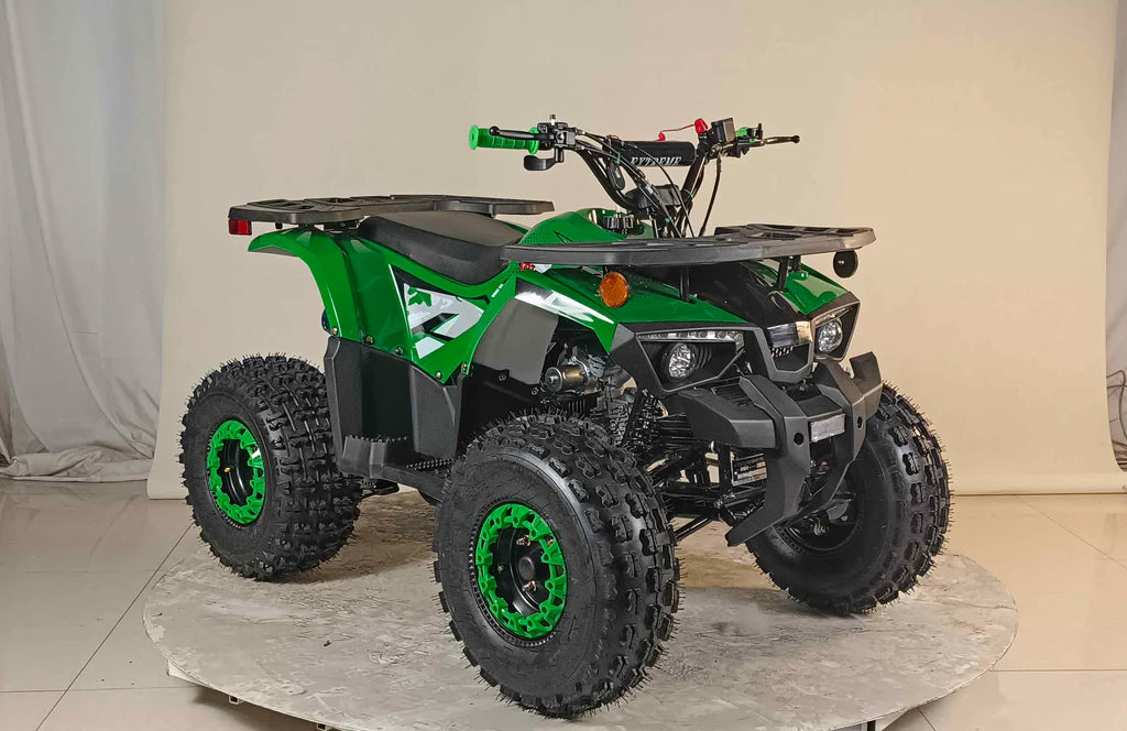 Vitacci Phantom 125cc youth ATV. Fuel Injected, Mid Size, Electric start, Bead Lock Style Rims, With Reverse, LED Headlight.